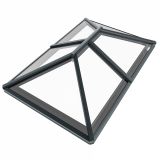 Rainclear roof lantern to suit finished external kerb size3000 x 2000mm - 9910 Satin White frame with blue tinted double glazed glass