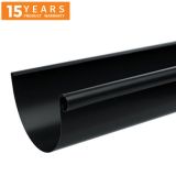 125mm Half Round Black Coated Galvanised Steel Gutter 3m Length - 15 years Product Warranty