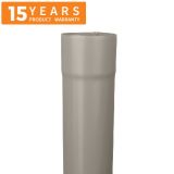 80mm Dusty Grey Galvanised Steel Downpipe 3m Length - 15 years Product Warranty
