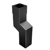 76mm Swaged Aluminium Square 1PT 75MM SWAN-NECK PPC - Matt Black -  30-150mm offsets also available POA - call 0800 644 44 26