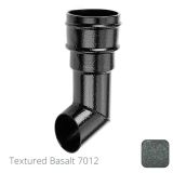 76mm (3") Cast Aluminium Downpipe Non-Eared Shoe - Textured Basalt Grey RAL 7012  - from Rainclear Systems