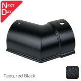 115x75mm (4.5"x3") Beaded Deep Run Cast Aluminium 135 degree Gutter Angle - External - Textured Black