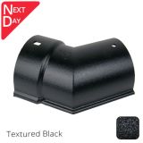 115x75mm (4.5"x3") Beaded Deep Run Cast Aluminium 135 degree Gutter Angle - Internal - Textured Black