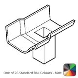 75x75m (3x3") square outlet Cast Aluminium Victorian Ogee 115mm (4.5") Gutter Running Outlet - Single Spigot/Socket - One of 26 Standard RAl colours - Matt