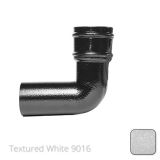 ) Cast Aluminium 90 Degree Bend without Ears - Textured Traffic White RAL 9016