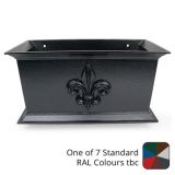 400mm Cast Aluminium Ornamental Hopper Head (with motif) - 76mm outlet - One of 7 Standard RAL Colours TBC