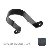 ) Aluminium Downpipe Clip - Textured Graphite Grey RAL 7024