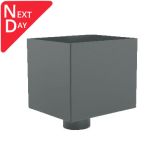 230mm Aluminium Juno Hopper Head with 76mm (3") Outlet - RAL 7016m Anthracite Grey