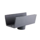 100 x 75mm (4"x3") Hargreaves Foundry Cast Iron Box 65mm Running Outlet - Pre-Painted Black - from Rainclear Systems