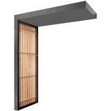 BS200 Aluminium Rect. Canopy 200x90cm with LH 220cm Timberline Side Panel - Anthracite Grey