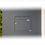 Upgrade a made to order BS Side Panel with a RAL 7016 Anthracite Grey coated Stainless Steel Letterbox