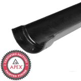 125mm (5") x 1.83m Half Round Cast Iron Gutter - Black 