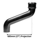 ) Cast Iron Downpipe Offset 685mm (27