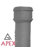 65mm (2.5") x 1.83m Cast Iron Downpipe without Ears - Primed
