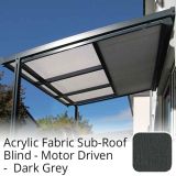 Acrylic Fabric Sub-Roof Blind - Motor Driven - Dark Grey