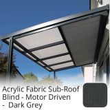 Acrylic Fabric Sub-Roof Blind - Motor Driven - Dark Grey