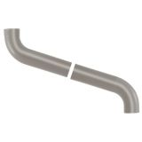 80mm Dusty grey Galvanised Steel Downpipe 2-part Offset - up to 700mm Projection - 2 part shown open