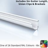 100x85mm Aluminium Aqualine Modern Gutter Assemblies  - One of 26 Standard Matt RAL colours TBC 