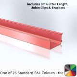 120x80mm Aluminium Aqualine Box Gutter Assemblies - One of 26 Standard Matt RAL colours TBC 