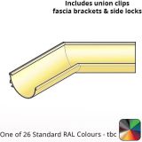 120x60mm Aluminium Aqualine Half Round 135 Degree Angle Assemblies - Internal  - One of 26 Standard Matt RAL colours TBC 