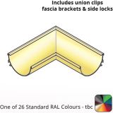 120x60mm Aluminium Aqualine Half Round 90 Degree Angle Assemblies - Internal  - One of 26 Standard Matt RAL colours TBC 