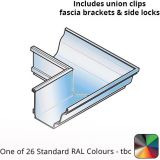 140x100mm Aluminium Aqualine Moulded Gutter 90 Degree Angle Assemblies - External - One of 26 Standard Matt RAL colours TBC 