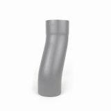 100mm RAL 9007 'Grey Aluminium' Galvanised Steel Downpipe 60mm Projection Fixed Offset