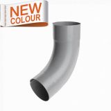 100mm RAL 9007 'Grey Aluminium' Galvanised Steel Downpipe 70 Degree Bend