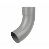 100mm RAL 9007 'Grey Aluminium' Galvanised Steel Downpipe 90 Degree Bend