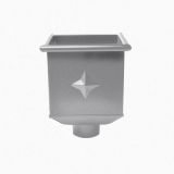 RAL 9007 'Grey Aluminium' Galvanised Steel Hopper Head 230w x 230d x 300h with 100mm Outlet