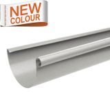 NEW COLOUR 125mm Half Round RAL 9007 'Grey Aluminium' Galvanised Steel Gutter 3m Length