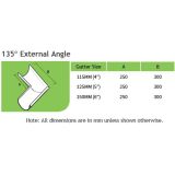135degree External Angle Dims Table