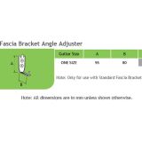 Fascia Bracket Angle Adjuster Dims Table