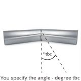 125mm Half Round Galvanised Steel degree 'to be confirmed' Internal Gutter Angle