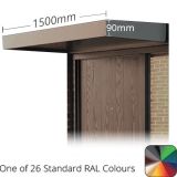 1.5m Kensington Contemporary Aluminium Canopy - PPC in One of 26 Standard RAL Colours TBC