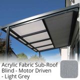 Acrylic Fabric Sub-Roof Blind - Motor Driven - Light Grey