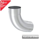 100mm Natural Zinc Downpipe 90 Degree Bend