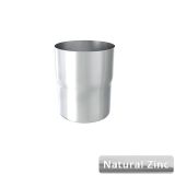 100mm Natural Zinc Downpipe Loose Connector