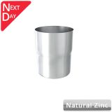 80mm Natural Zinc Downpipe Loose Connector