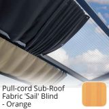 Pull-cord Sub-Roof Fabric 'Sail' Blind - Orange