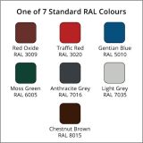 The 7 standard Cast Aluminium ornamental hopper colours