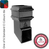 Cast Iron 100 x 75mm (4"x3") Square Downpipe Shoe - Front without Ears - One of 6 CI Standard RAL Colours TBC