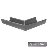 125mm Half Round Quartz Zinc 90 Degree Internal Gutter Angle  - buy online from Rainclear Systems