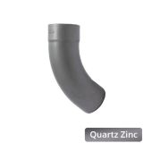 80mm Quartz Zinc Downpipe 70 Degree Bend  - buy online from Rainclear Systems