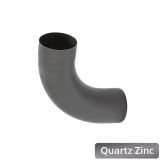 80mm Quartz Zinc Downpipe 90 Degree Bend  - buy online from Rainclear Systems