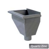 Quartz Zinc Long Hopper Head with 80mm Outlet   - buy online from Rainclear Systems