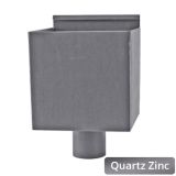 Quartz Zinc Box Hopper Head  with 80mm Outlet   - buy online from Rainclear Systems