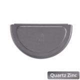 125mm Half Round Quartz Zinc Gutter Stop End  - buy online from Rainclear Systems