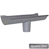 125mm Half Round Quartz Zinc 80mm Gutter Outlet  - buy online from Rainclear Systems