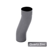 80mm Quartz Zinc Downpipe 60mm Projection Fixed Offset  - buy online from Rainclear Systems